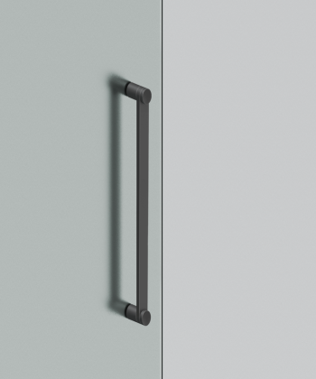 Glastürgriff Aluminium von Rujz Design in Schwarz matt