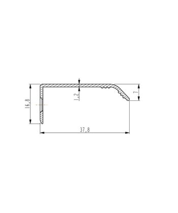 12.003 technische zeichnung Aluprofile, Möbelgriffe & Metallmöbel für Küche, Möbelbau & Industrie