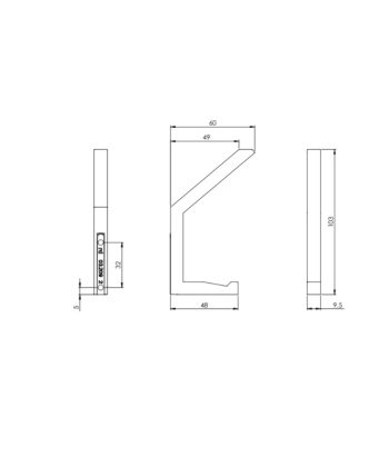 2084 technische zeichnung Aluprofile, Möbelgriffe & Metallmöbel für Küche, Möbelbau & Industrie