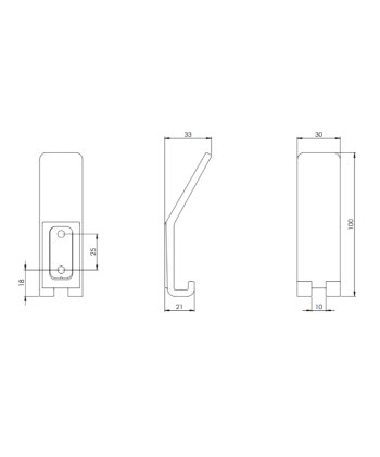 2187A technische zeichnung Aluprofile, Möbelgriffe & Metallmöbel für Küche, Möbelbau & Industrie