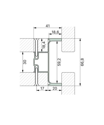 2200C technische zeichnung Aluprofile, Möbelgriffe & Metallmöbel für Küche, Möbelbau & Industrie