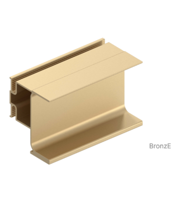 2200L BronzE Griffmulde L vertikal Rujz Design Möbelgriff