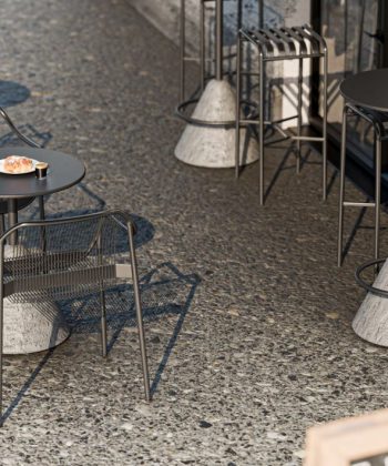 Concrete Cast Tischgestell mit Betonfuß