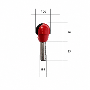 Kugelfräser Ø20 mm – Schaft Ø8 mm