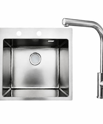 SET MALAGA – Edelstahlspüle TAP WING mit NAYA Küchenarmatur