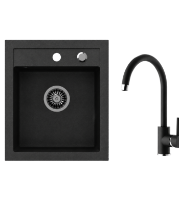 SET PARMA – Granitspüle LUMINA 60 mit passender Küchenarmatur