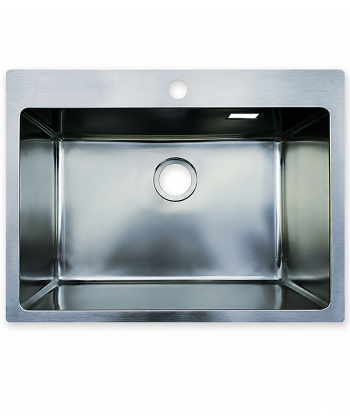 TAP WING 760×505 – großzügige Edelstahlspüle mit extra breitem Einzelbecken