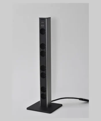 Digitel StandUp Tower – freistehende Steckdosensäule mit 7 Schuko-Steckdosen und Schnellladefunktion